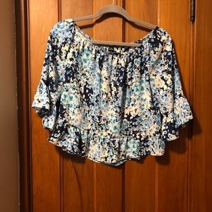 Design Lab off the Shoulder Floral Blouse
